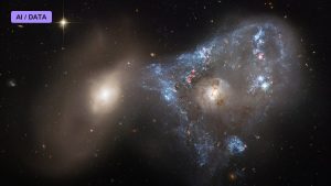 A Cosmic Collision Seen in Waves and Light